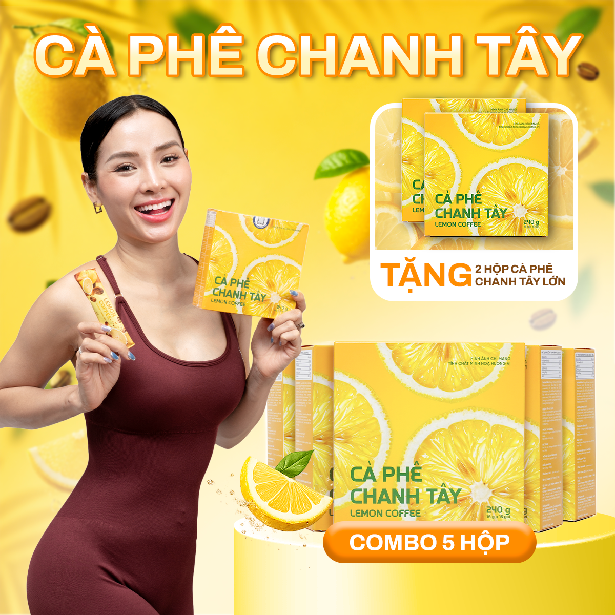 Combo 5 hộp - Cà Phê Chanh Tây